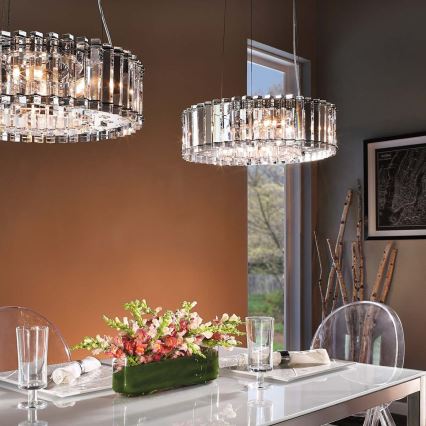 Kichler - Lámpara de araña LED para cuarto de baño CRYSTAL SKYE 8xG9/3W/230V IP44