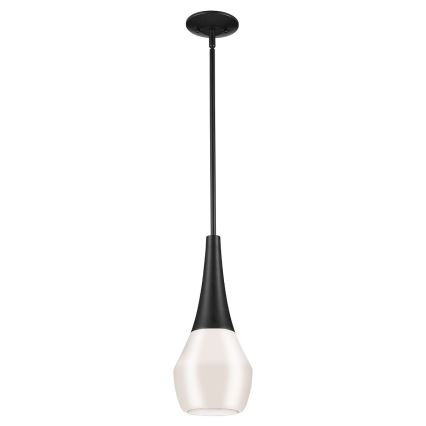 Kichler - Lámpara de suspensión DEELA con varilla 1xE27/60W/230V Ø 17,8 cm negra