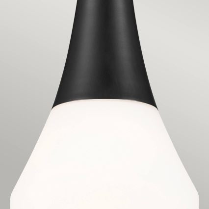 Kichler - Lámpara de suspensión DEELA con varilla 1xE27/60W/230V Ø 17,8 cm negra