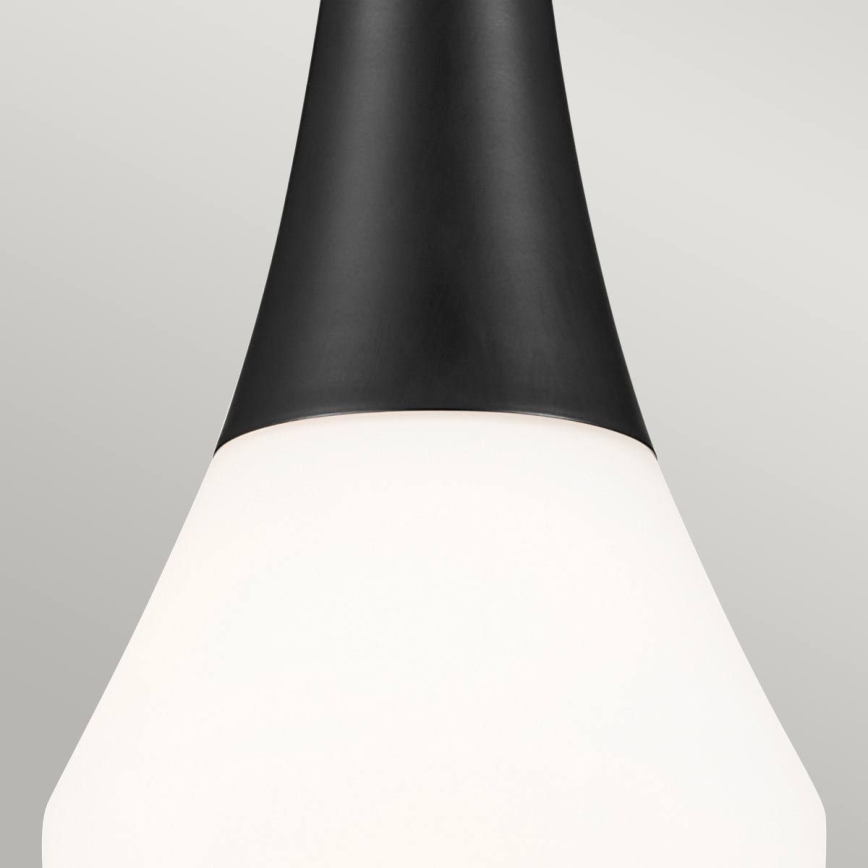 Kichler - Lámpara de suspensión DEELA con varilla 1xE27/60W/230V Ø 17,8 cm negra