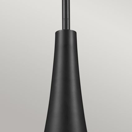 Kichler - Lámpara de suspensión DEELA con varilla 1xE27/60W/230V Ø 17,8 cm negra