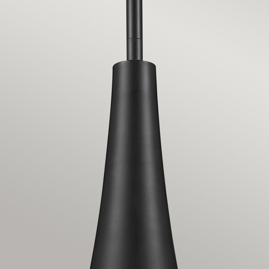 Kichler - Lámpara de suspensión DEELA con varilla 1xE27/60W/230V Ø 17,8 cm negra