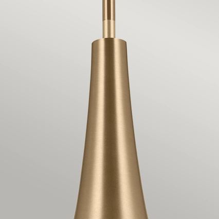 Kichler - Lámpara colgante DEELA 1xE27/60W/230V diá. 17,8 cm latón