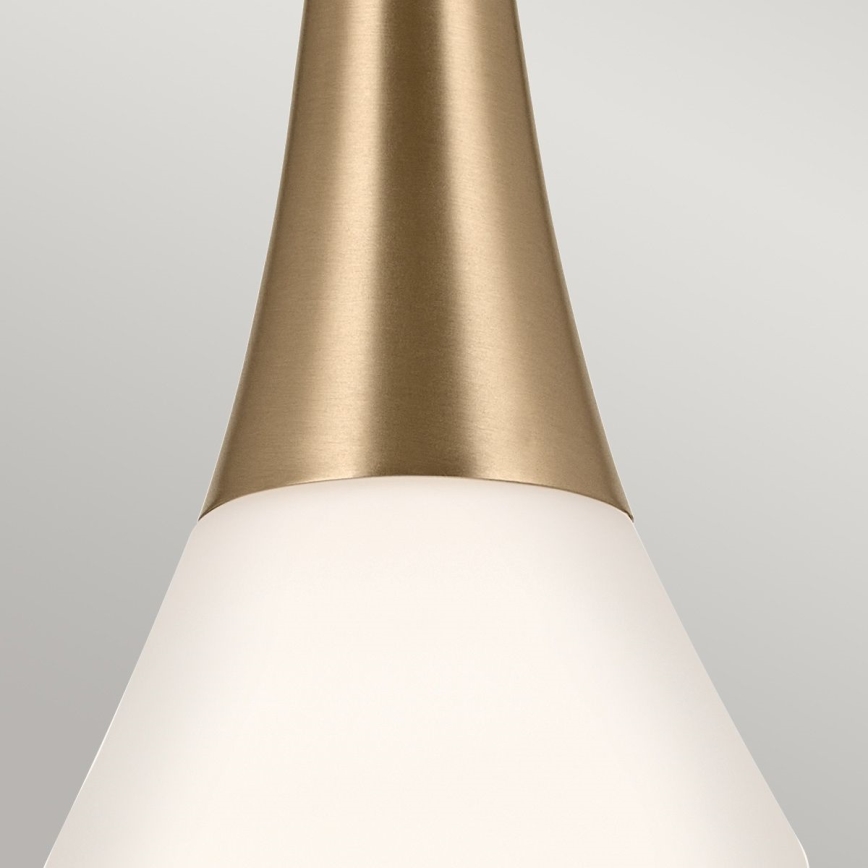 Kichler - Lámpara colgante DEELA 1xE27/60W/230V diá. 17,8 cm latón