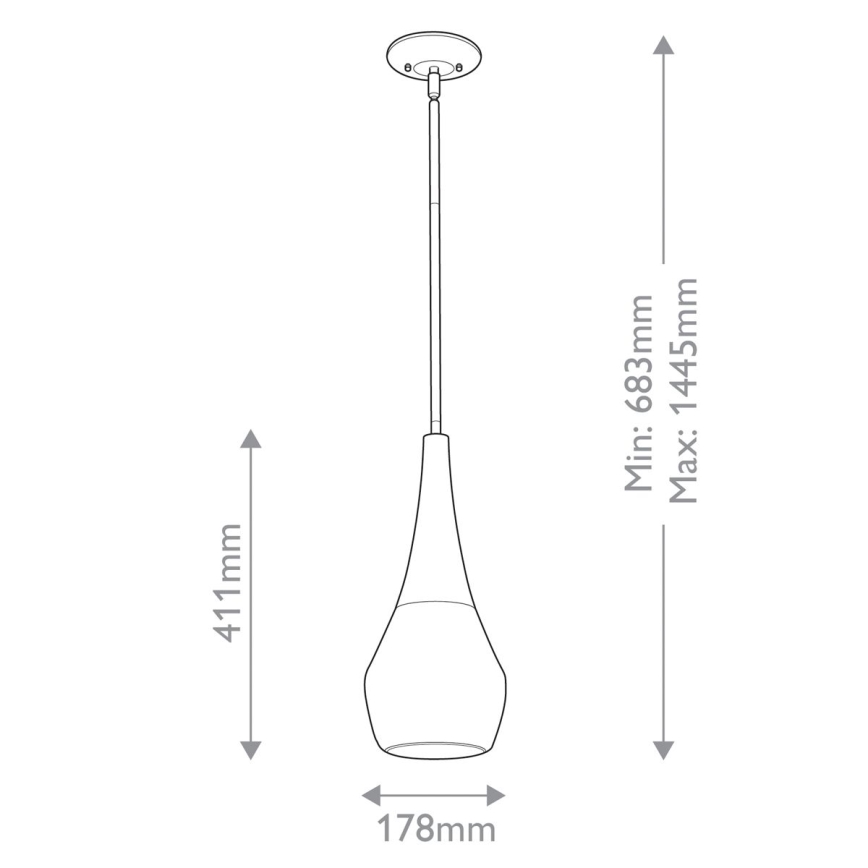 Kichler - Lámpara colgante DEELA 1xE27/60W/230V diá. 17,8 cm latón
