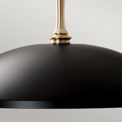 Kichler - Lámpara colgante con cadena DELAROSA 1xE27/60W/230V negro/latón