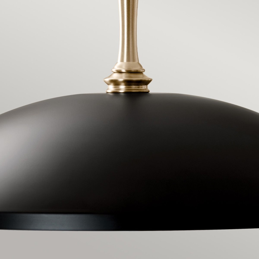 Kichler - Lámpara colgante con cadena DELAROSA 1xE27/60W/230V negro/latón