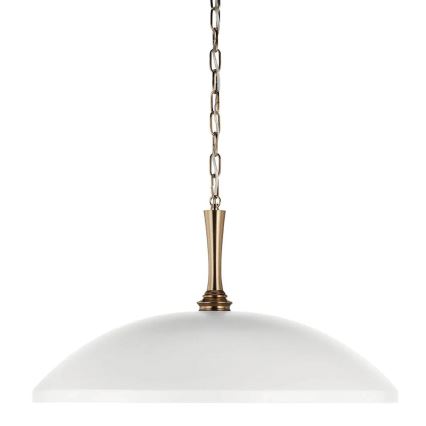 Kichler - Lámpara colgante con cadena DELAROSA 1xE27/60W/230V blanco/latón