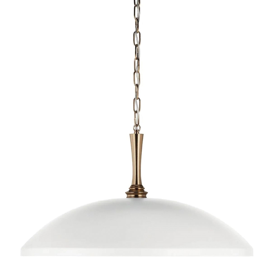 Kichler - Lámpara colgante con cadena DELAROSA 1xE27/60W/230V blanco/latón