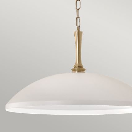Kichler - Lámpara colgante con cadena DELAROSA 1xE27/60W/230V blanco/latón