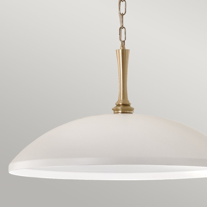 Kichler - Lámpara colgante con cadena DELAROSA 1xE27/60W/230V blanco/latón