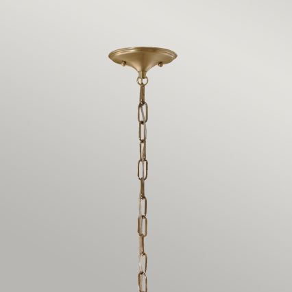 Kichler - Lámpara colgante con cadena DELAROSA 1xE27/60W/230V blanco/latón