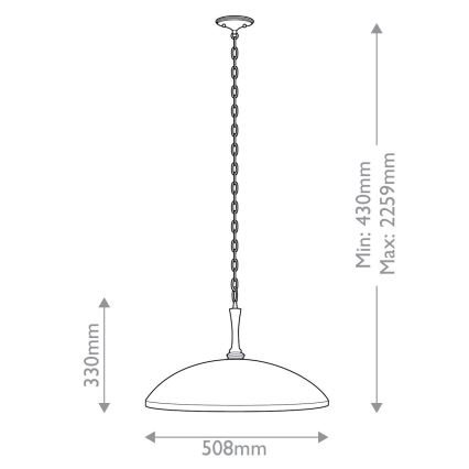 Kichler - Lámpara colgante con cadena DELAROSA 1xE27/60W/230V blanco/latón