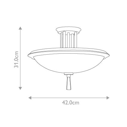 Kichler - Lámpara de techo DREYFUS 3xE27/60W/230V bronce
