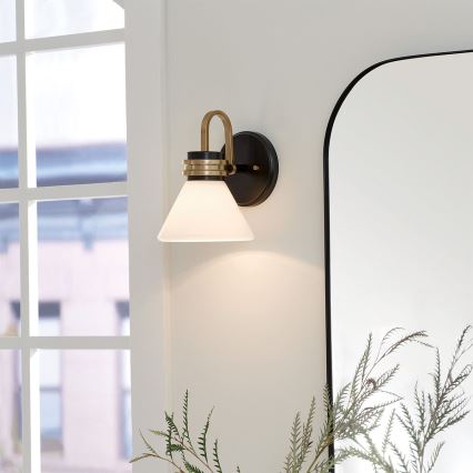 Kichler - Aplique de baño LED FARUM 1xG9/3W/230V IP44 negro/latón