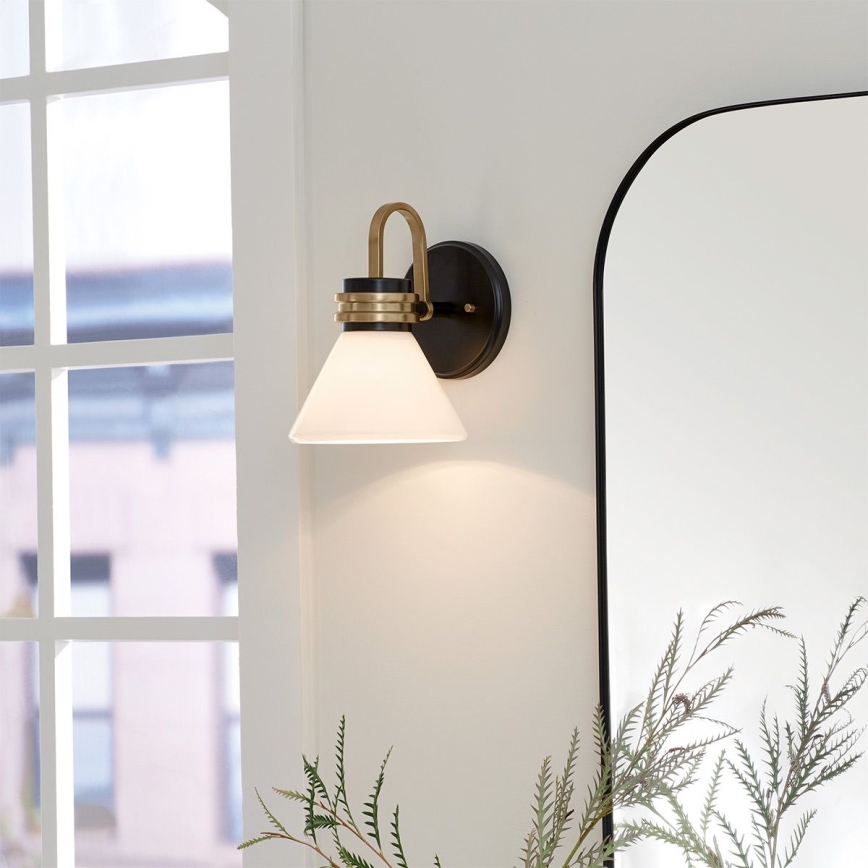 Kichler - Aplique de baño LED FARUM 1xG9/3W/230V IP44 negro/latón