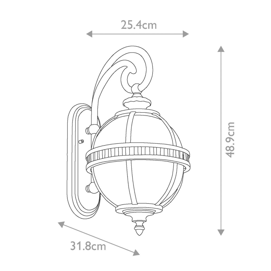 Kichler - Aplique de exterior HALLERON 2xE14/40W/230V IP44