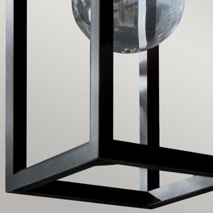 Kichler - Aplique de exterior HONE 1xE27/60W/230V IP44 negro