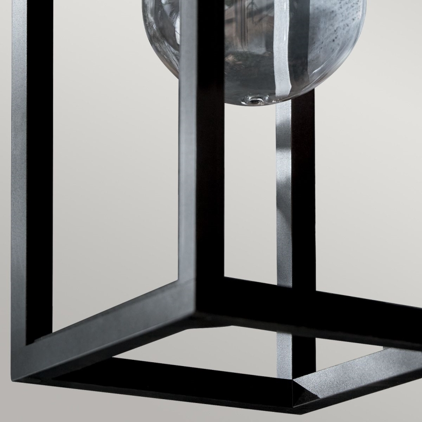 Kichler - Aplique de exterior HONE 1xE27/60W/230V IP44 negro
