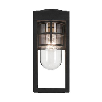 Kichler - Aplique de pared exterior HONE S 1xE27/60W/230V IP44 negro