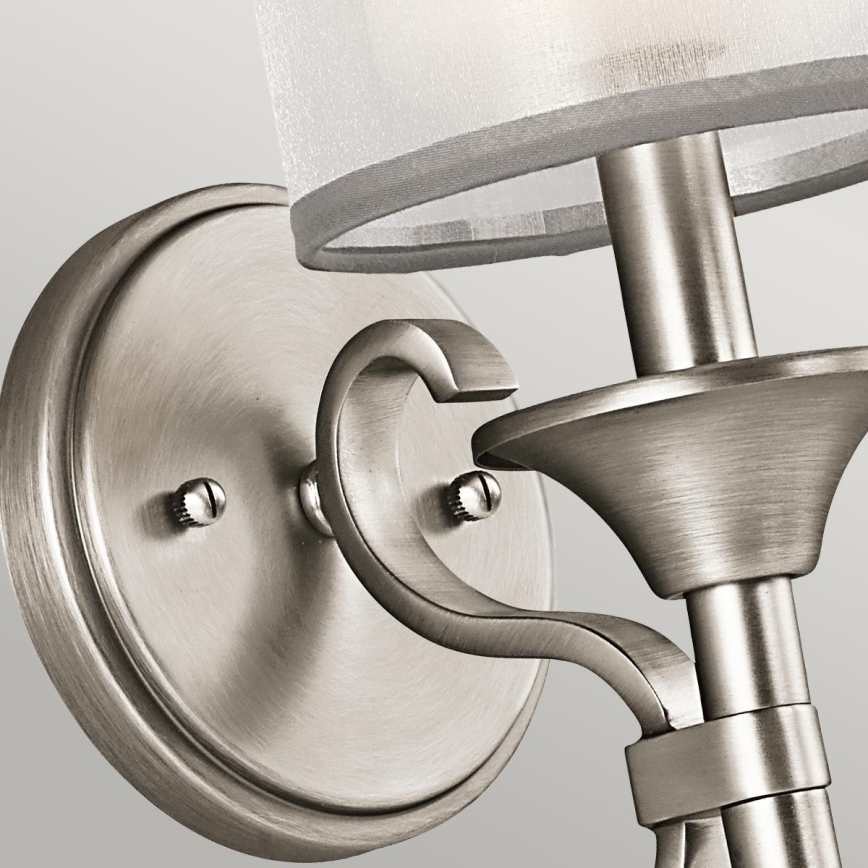 Kichler - Aplique de pared LACEY 1xE14/40W/230V, acabado cromo mate
