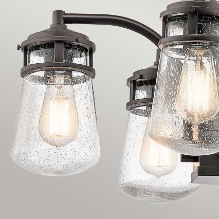 Kichler - Lámpara de araña de exterior en poste LYNDON 5xE27/60W/230V IP44