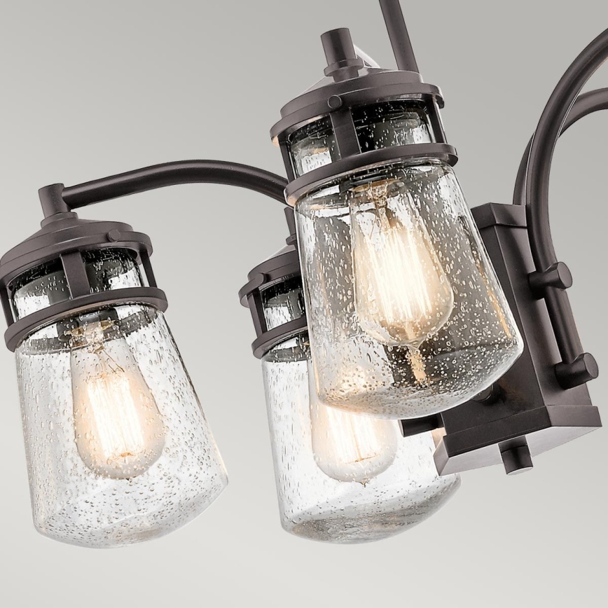 Kichler - Lámpara de araña de exterior en poste LYNDON 5xE27/60W/230V IP44