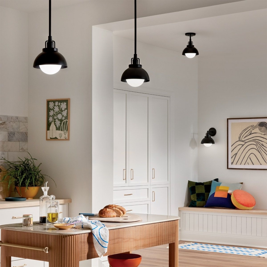 Kichler - Aplique NIVA 1xE27/40W/230V negro