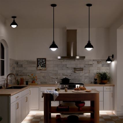 Kichler - Aplique NIVA 1xE27/40W/230V negro