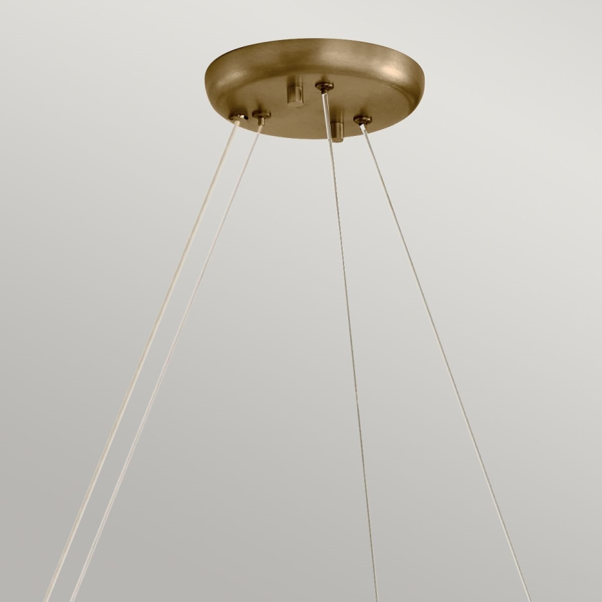 Kichler - Lámpara colgante con cable PALTA 9xE14/40W/230V dorada