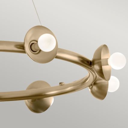 Kichler - Lámpara colgante con cable PALTA 9xE14/40W/230V dorada