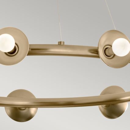 Kichler - Lámpara colgante con cable PALTA 9xE14/40W/230V dorada