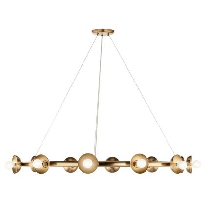 Kichler - Lámpara colgante con cable PALTA 9xE14/40W/230V dorada