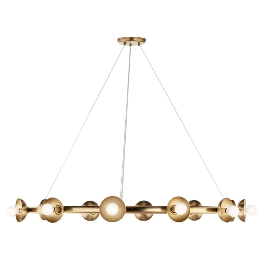 Kichler - Lámpara colgante con cable PALTA 9xE14/40W/230V dorada