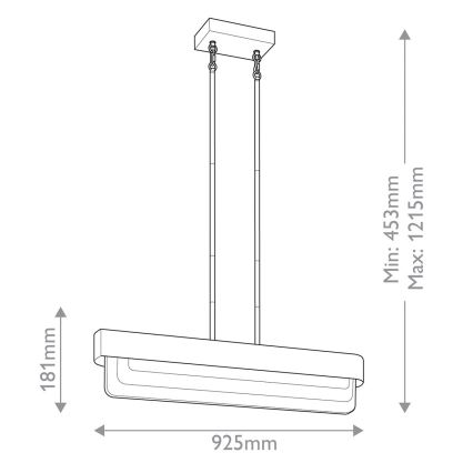 Kichler - Lámpara colgante con varilla SERENE LED/40W/230V dorada