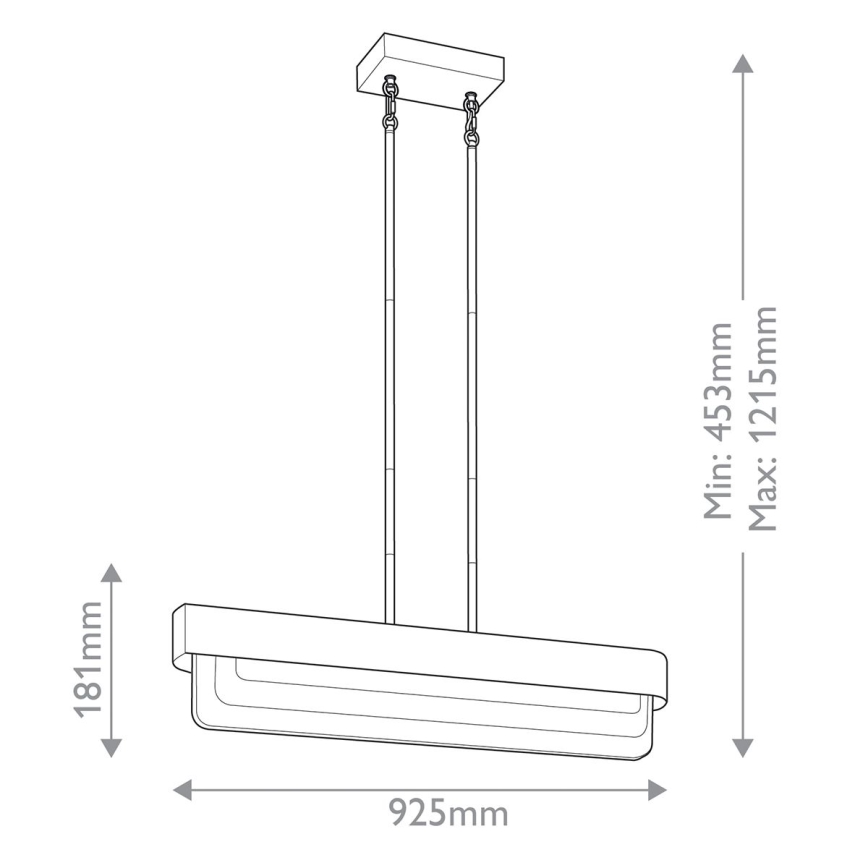 Kichler - Lámpara colgante con varilla SERENE LED/40W/230V dorada