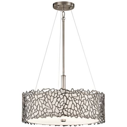 Kichler - Lámpara colgante SILVER CORAL 3xE27/100W/230V cromo mate
