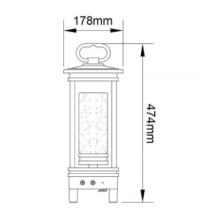 Kichler - Lámpara de mesa LED recargable para exterior con altavoz SOUTH HOPE LED/3W/230V 8800 mAh IP44