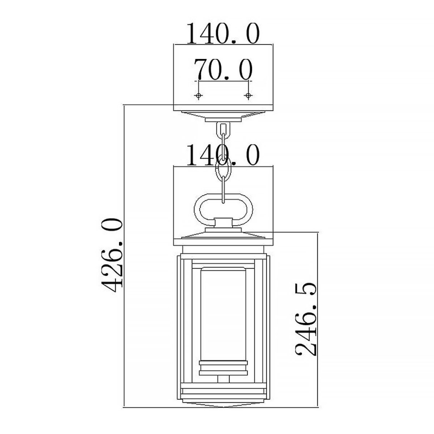 Kichler - Lámpara colgante para exterior SOUTH HOPE 1xE14/60W/230V IP44