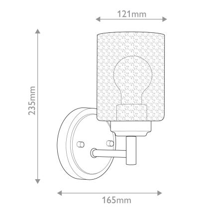 Kichler - Aplique WINSLOW 1xE27/60W/230V latón