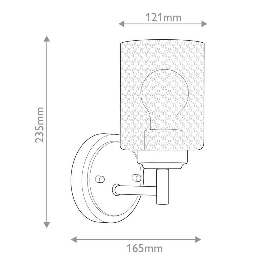Kichler - Aplique WINSLOW 1xE27/60W/230V latón