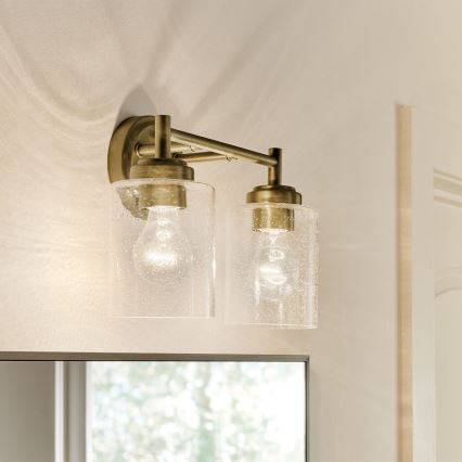 Kichler - Aplique WINSLOW 2xE27/60W/230V latón