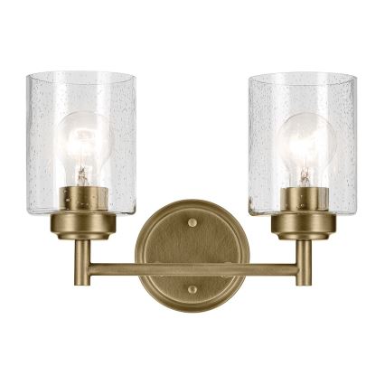 Kichler - Aplique WINSLOW 2xE27/60W/230V latón