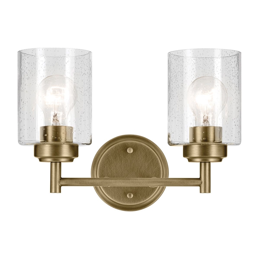Kichler - Aplique WINSLOW 2xE27/60W/230V latón