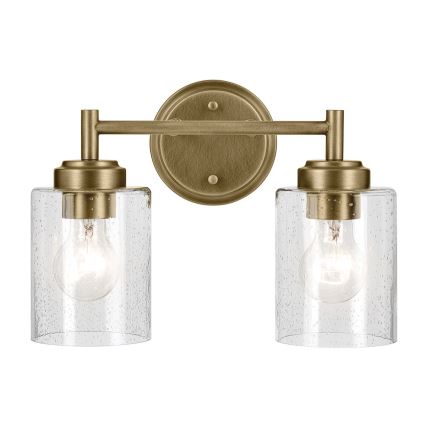 Kichler - Aplique WINSLOW 2xE27/60W/230V latón