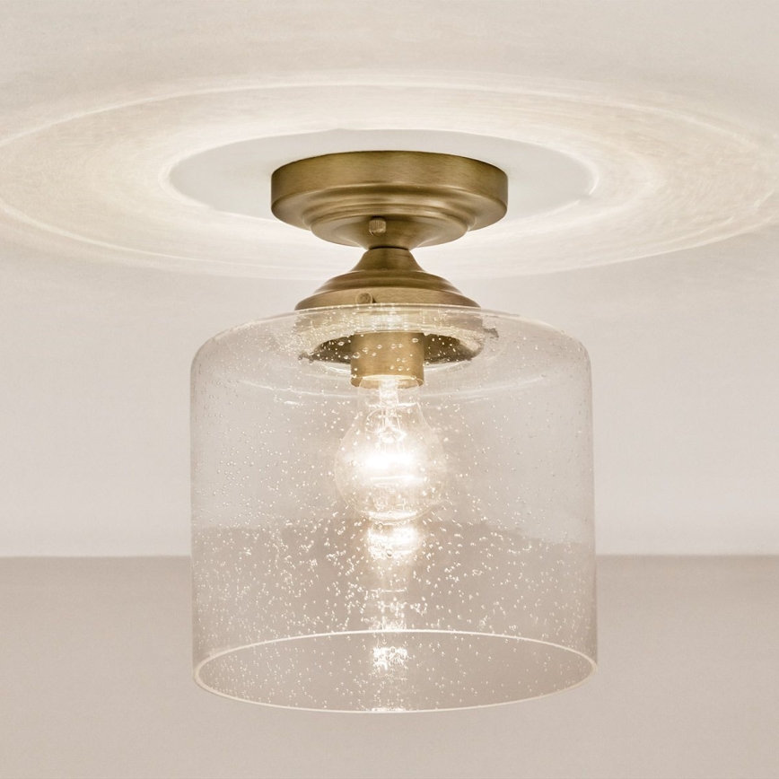 Kichler - Plafón WINSLOW 1xE27/60W/230V diá. 21,6 cm latón