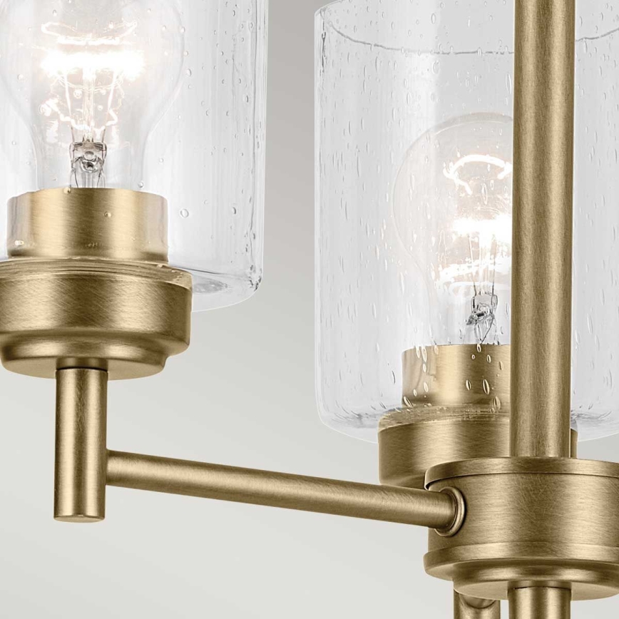 Kichler - Lámpara colgante con cadena WINSLOW 3xE27/60W/230V diá. 45,8 cm latón