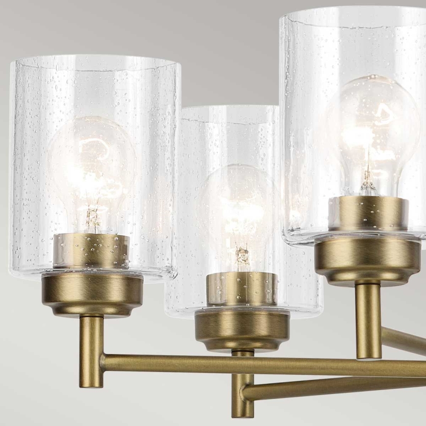 Kichler - Lámpara colgante con cadena WINSLOW 5xE27/60W/230V diá. 50,2 cm latón