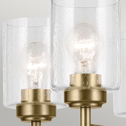 Kichler - Lámpara colgante con cadena WINSLOW 5xE27/60W/230V diá. 50,2 cm latón