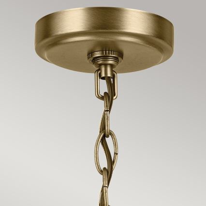 Kichler - Lámpara colgante con cadena WINSLOW 5xE27/60W/230V diá. 50,2 cm latón